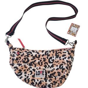 Brighton Love Leopard Spotted Swing Crossbody Bag NWT Adjustable Strap